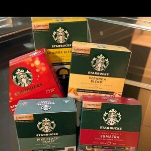 Starbucks Coffee Capsule Collection - Orange, Red, GreenStarbucks Nespresso Vert